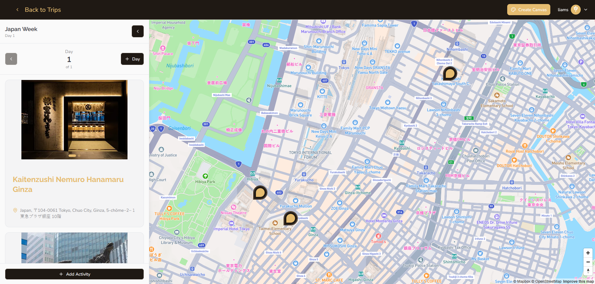 Whimsy Map Interface