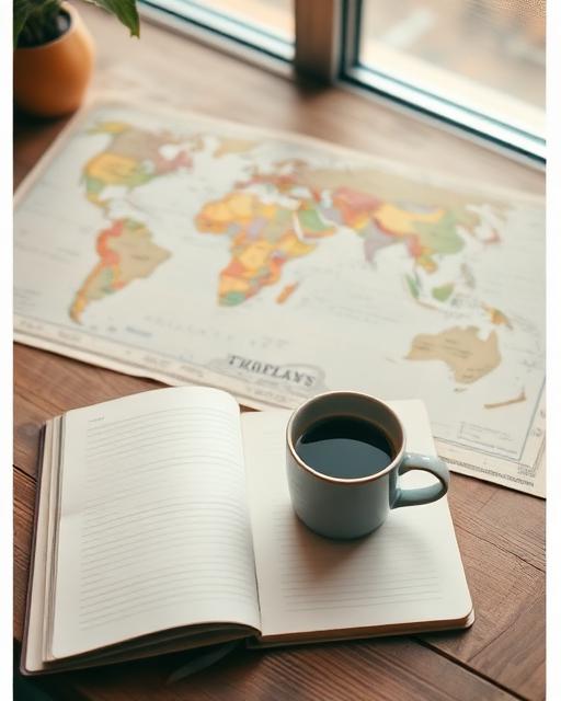 Coffee and travel journal